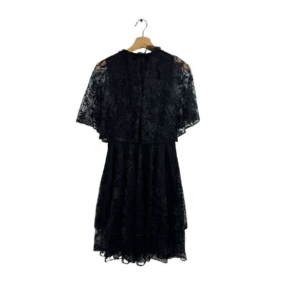 NWT SACHIN & BABI Net a Porter ONASSIS Black LACE LAYERED Dress Size 4 - Picture 6 of 16